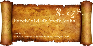 Marchfeld Árvácska névjegykártya